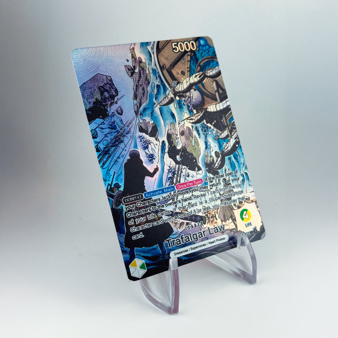 [OP01] Lider Custom Roronoa Zoro in embossed aluminum + transparent box for One Piece TCG