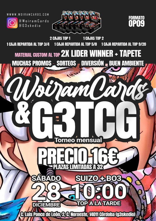 ENTRADA TORNEO MENSUAL WOIRAMCARDS EN G3SKEDIO