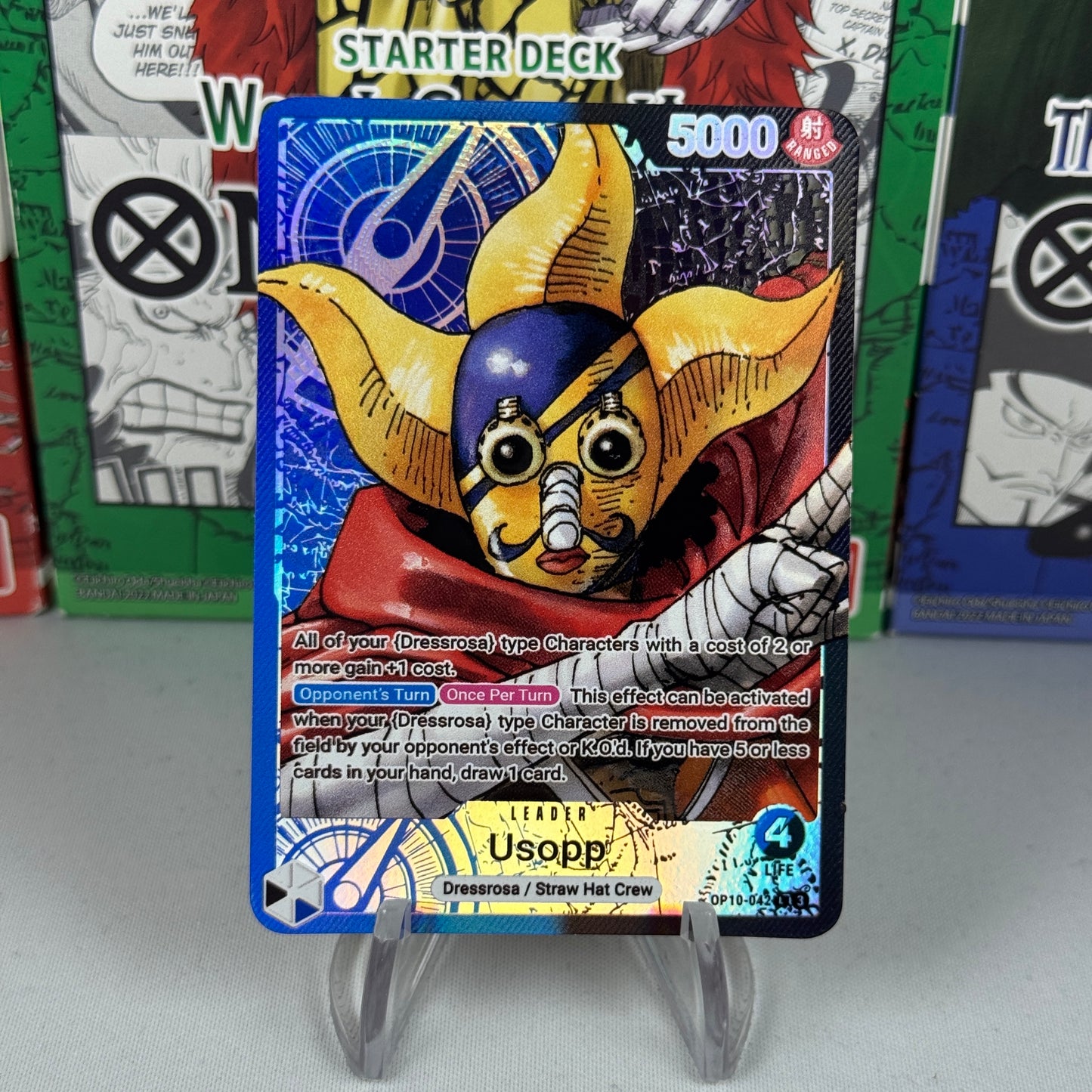 [OP01] Lider Custom Roronoa Zoro in embossed aluminum + transparent box for One Piece TCG