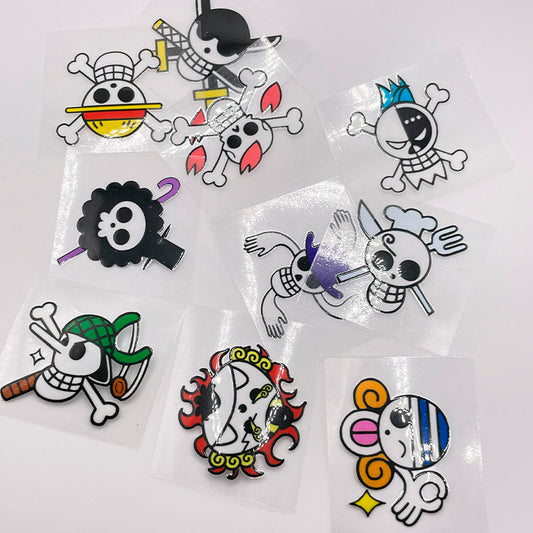 10 STICKERS STRAW HAT CREW DTF UV