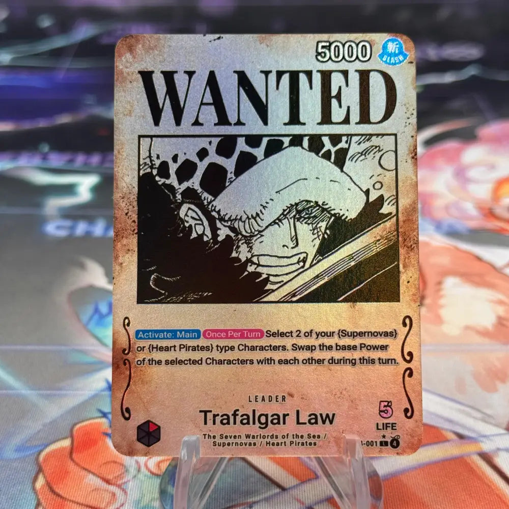 [OP14] WANTED POSTER THE SEVEN WARLORDS - TRAFALGAR LAW